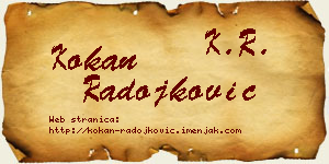 Kokan Radojković vizit kartica
